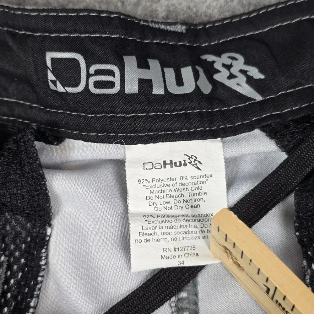 DaHui Mens Heather Grey Hybrid Board Shorts Stretch Surf Walk Shorts Size 34